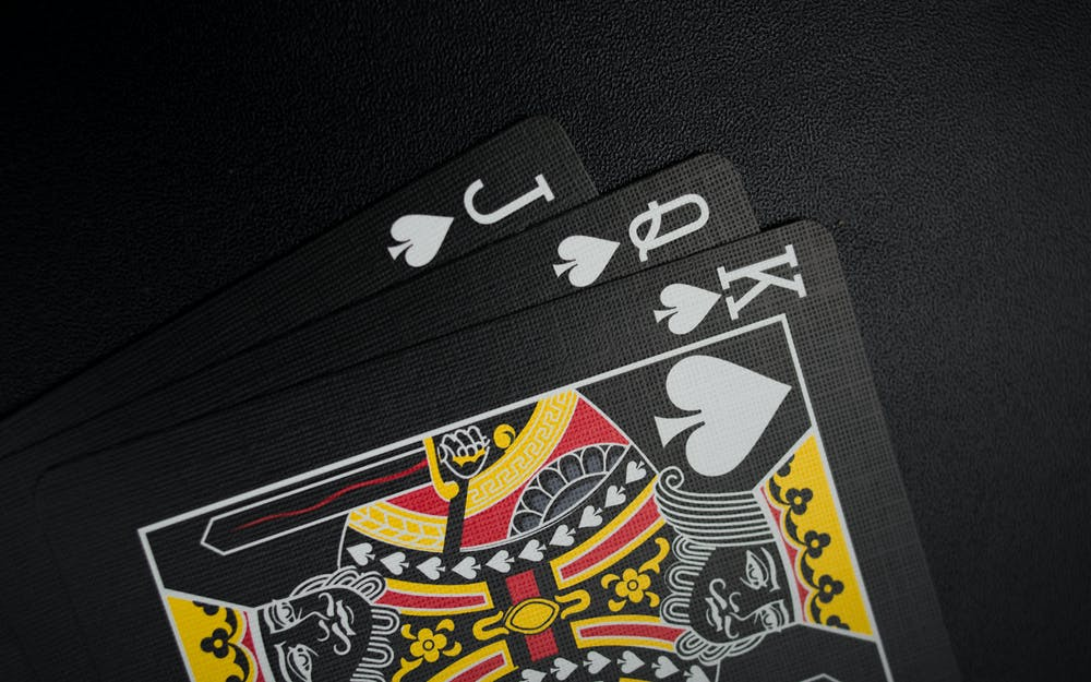 close up of poker cards